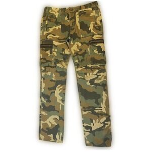 True Religion ROCCO Camo Cargo Pants Men 34 Relaxed Skinny Army